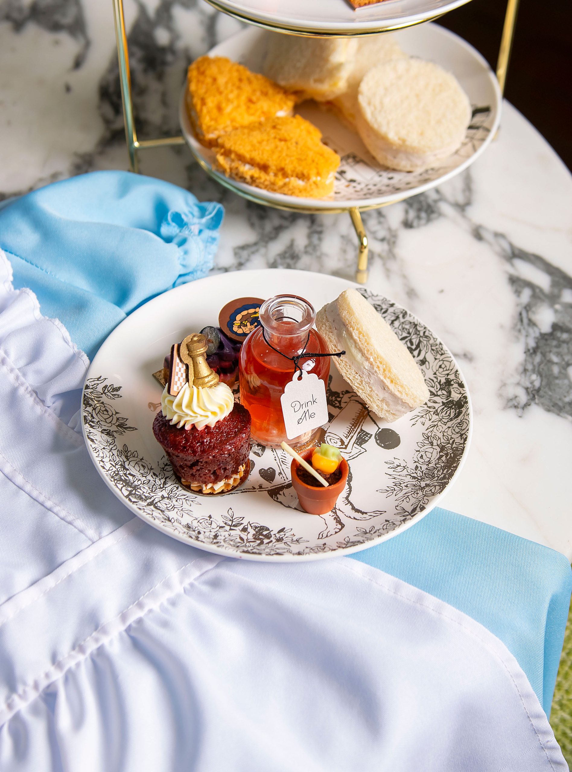 Mad Hatters Afternoon Tea at Sanderson London. Fitzrovia. Central London.